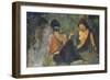 Gypsies by the Campfire (Recto); Zigeunerinnen Am Lagerfeuer (Recto), c.1927-Otto Muller or Mueller-Framed Giclee Print