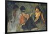 Gypsies by the Campfire (Recto); Zigeunerinnen Am Lagerfeuer (Recto), c.1927-Otto Muller or Mueller-Framed Giclee Print