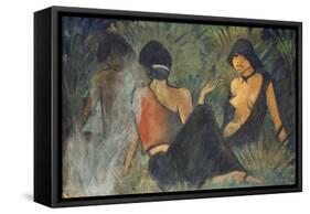 Gypsies by the Campfire (Recto); Zigeunerinnen Am Lagerfeuer (Recto), c.1927-Otto Muller or Mueller-Framed Stretched Canvas