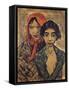 Gypsies, Lithograph-Otto Mueller-Framed Stretched Canvas