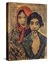 Gypsies, Lithograph-Otto Mueller-Stretched Canvas