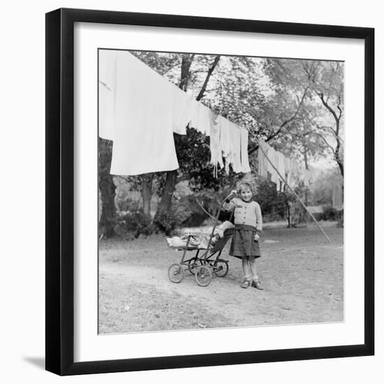 Gypsies Living in Slums under the Trees in New Forest, England-William Sumits-Framed Photographic Print