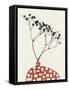 Gypsophila in a Red Vase-Alisa Galitsyna-Framed Stretched Canvas