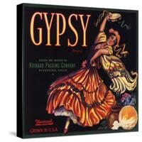 Gypsy Brand - Riverside, California - Citrus Crate Label-Lantern Press-Stretched Canvas