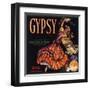 Gypsy Brand - Riverside, California - Citrus Crate Label-Lantern Press-Framed Art Print