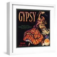 Gypsy Brand - Riverside, California - Citrus Crate Label-Lantern Press-Framed Art Print