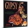 Gypsy Brand - Riverside, California - Citrus Crate Label-Lantern Press-Mounted Art Print