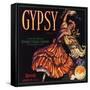 Gypsy Brand - Riverside, California - Citrus Crate Label-Lantern Press-Framed Stretched Canvas