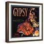 Gypsy Brand - Riverside, California - Citrus Crate Label-Lantern Press-Framed Art Print