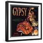 Gypsy Brand - Riverside, California - Citrus Crate Label-Lantern Press-Framed Art Print