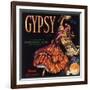 Gypsy Brand - Riverside, California - Citrus Crate Label-Lantern Press-Framed Art Print