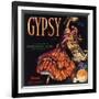 Gypsy Brand - Riverside, California - Citrus Crate Label-Lantern Press-Framed Art Print