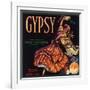 Gypsy Brand - Riverside, California - Citrus Crate Label-Lantern Press-Framed Art Print