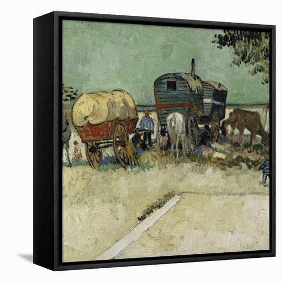 Gypsy Camp, c.1888-Vincent van Gogh-Framed Stretched Canvas