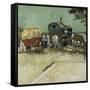 Gypsy Camp, c.1888-Vincent van Gogh-Framed Stretched Canvas