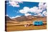 Gypsy Caravan Belongs the Family of Farmers Lived in the Mountains of Central Asia with Beautiful W-Radiokafka-Stretched Canvas