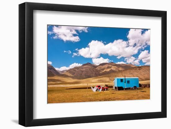 Gypsy Caravan Belongs the Family of Farmers Lived in the Mountains of Central Asia with Beautiful W-Radiokafka-Framed Photographic Print