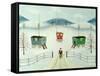 Gypsy Caravans in the Snow, 1981-Mark Baring-Framed Stretched Canvas