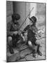 Gypsy Children Playing Violin in Street-William Vandivert-Mounted Photographic Print