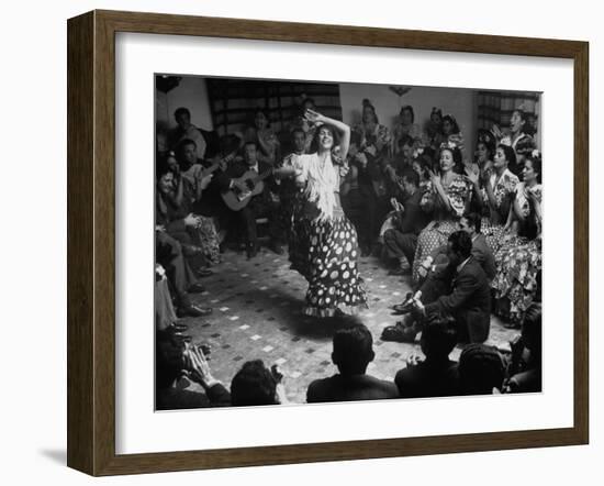 Gypsy Dancer Performing-Dmitri Kessel-Framed Photographic Print