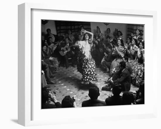 Gypsy Dancer Performing-Dmitri Kessel-Framed Photographic Print