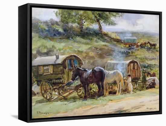 Gypsy Encampment, Appleby, 1919-Atkinson-Framed Stretched Canvas