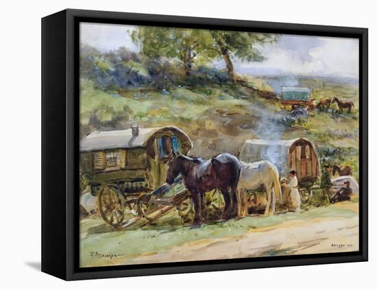 Gypsy Encampment, Appleby, 1919-Atkinson-Framed Stretched Canvas