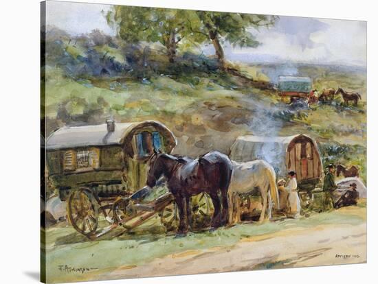 Gypsy Encampment, Appleby, 1919-Atkinson-Stretched Canvas