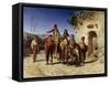 Gypsy Family on the Road, c.1861-Achille Zo-Framed Stretched Canvas