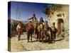 Gypsy Family on the Road, c.1861-Achille Zo-Stretched Canvas