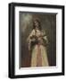 Gypsy Girl with Mandolin, c.1870-Jean-Baptiste-Camille Corot-Framed Giclee Print