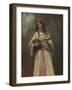 Gypsy Girl with Mandolin, c.1870-Jean-Baptiste-Camille Corot-Framed Giclee Print