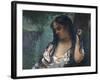 Gypsy in Reflection-Gustave Courbet-Framed Photographic Print