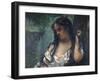Gypsy in Reflection-Gustave Courbet-Framed Photographic Print