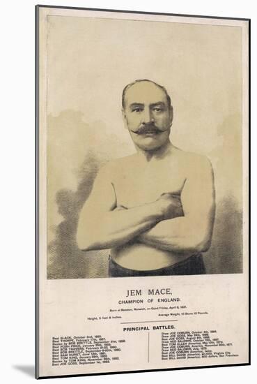 Gypsy Jem Mace (1831 - 1910), English Champion and known as the "Father of Modern Boxing"-null-Mounted Art Print