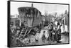 Gypsy Life: an Encampment Near Latimer Road, Notting Hill, 1879-null-Framed Stretched Canvas