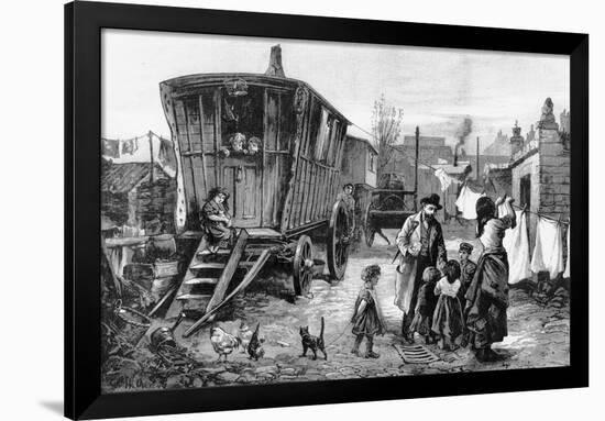 Gypsy Life: an Encampment Near Latimer Road, Notting Hill, 1879-null-Framed Giclee Print