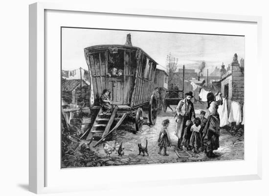 Gypsy Life: an Encampment Near Latimer Road, Notting Hill, 1879-null-Framed Giclee Print