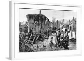 Gypsy Life: an Encampment Near Latimer Road, Notting Hill, 1879-null-Framed Giclee Print