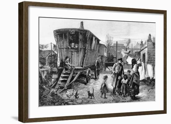 Gypsy Life: an Encampment Near Latimer Road, Notting Hill, 1879-null-Framed Giclee Print