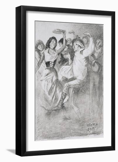 Gypsy Marriage Dance, from the Zincali by George Barrow (1803-81), Published in London, 1923-Arthur Wallis Mills-Framed Giclee Print