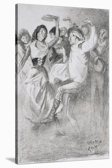 Gypsy Marriage Dance, from the Zincali by George Barrow (1803-81), Published in London, 1923-Arthur Wallis Mills-Stretched Canvas