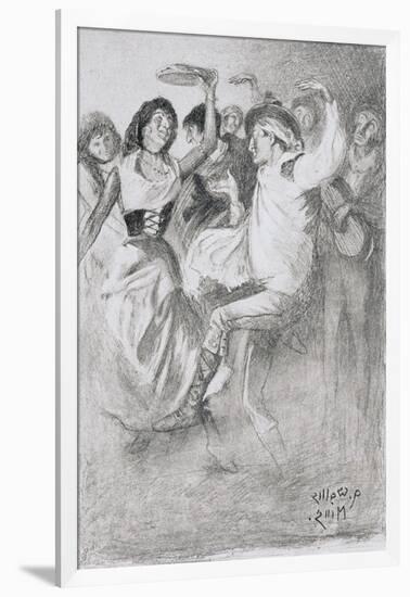 Gypsy Marriage Dance, from the Zincali by George Barrow (1803-81), Published in London, 1923-Arthur Wallis Mills-Framed Giclee Print