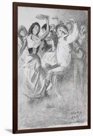 Gypsy Marriage Dance, from the Zincali by George Barrow (1803-81), Published in London, 1923-Arthur Wallis Mills-Framed Giclee Print