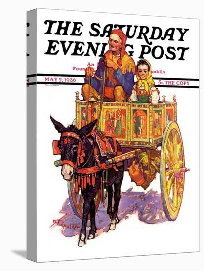 "Gypsy Wagon," Saturday Evening Post Cover, May 2, 1936-Henry Soulen-Stretched Canvas