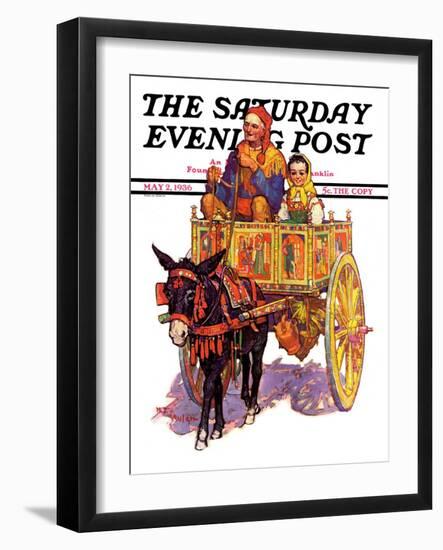"Gypsy Wagon," Saturday Evening Post Cover, May 2, 1936-Henry Soulen-Framed Giclee Print