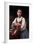 Gypsy with a Basque Drum-William Adolphe Bouguereau-Framed Art Print