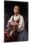 Gypsy with a Basque Drum-William Adolphe Bouguereau-Mounted Art Print