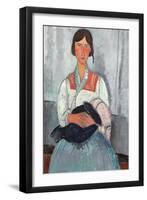 Gypsy Woman with Baby, 1919-Amedeo Modigliani-Framed Giclee Print