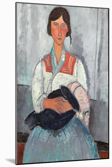 Gypsy Woman with Baby, 1919-Amedeo Modigliani-Mounted Giclee Print